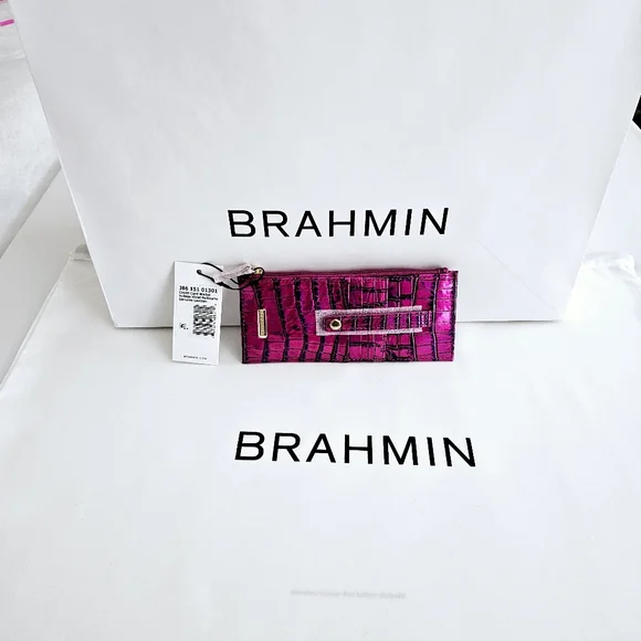 NWT Brahmin VOLTAGE VIOLET Credit Card Wallet - Picture 7 of 8